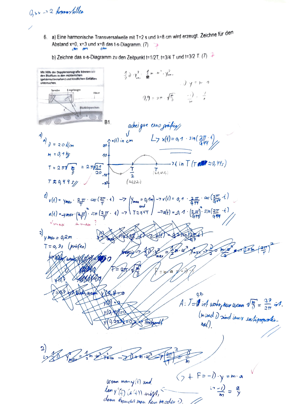 Documento da prova: Schwingungen und Pendeln + Wellen - Q2 123B