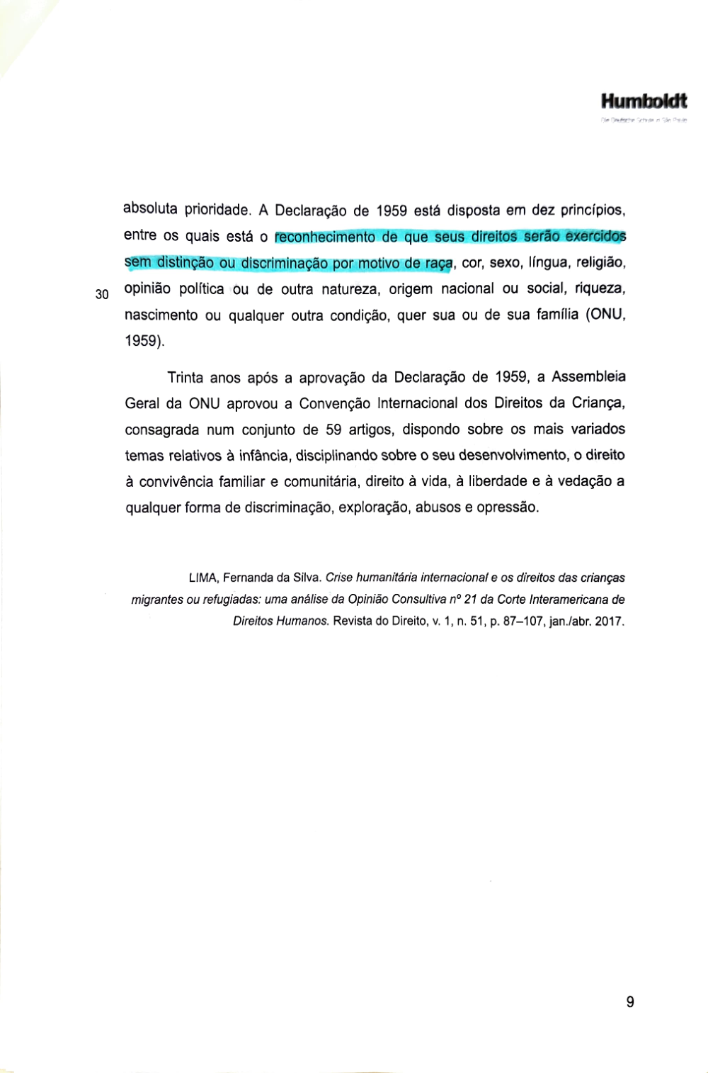 Documento da prova: Crises humanitárias - P1 Q3 131B