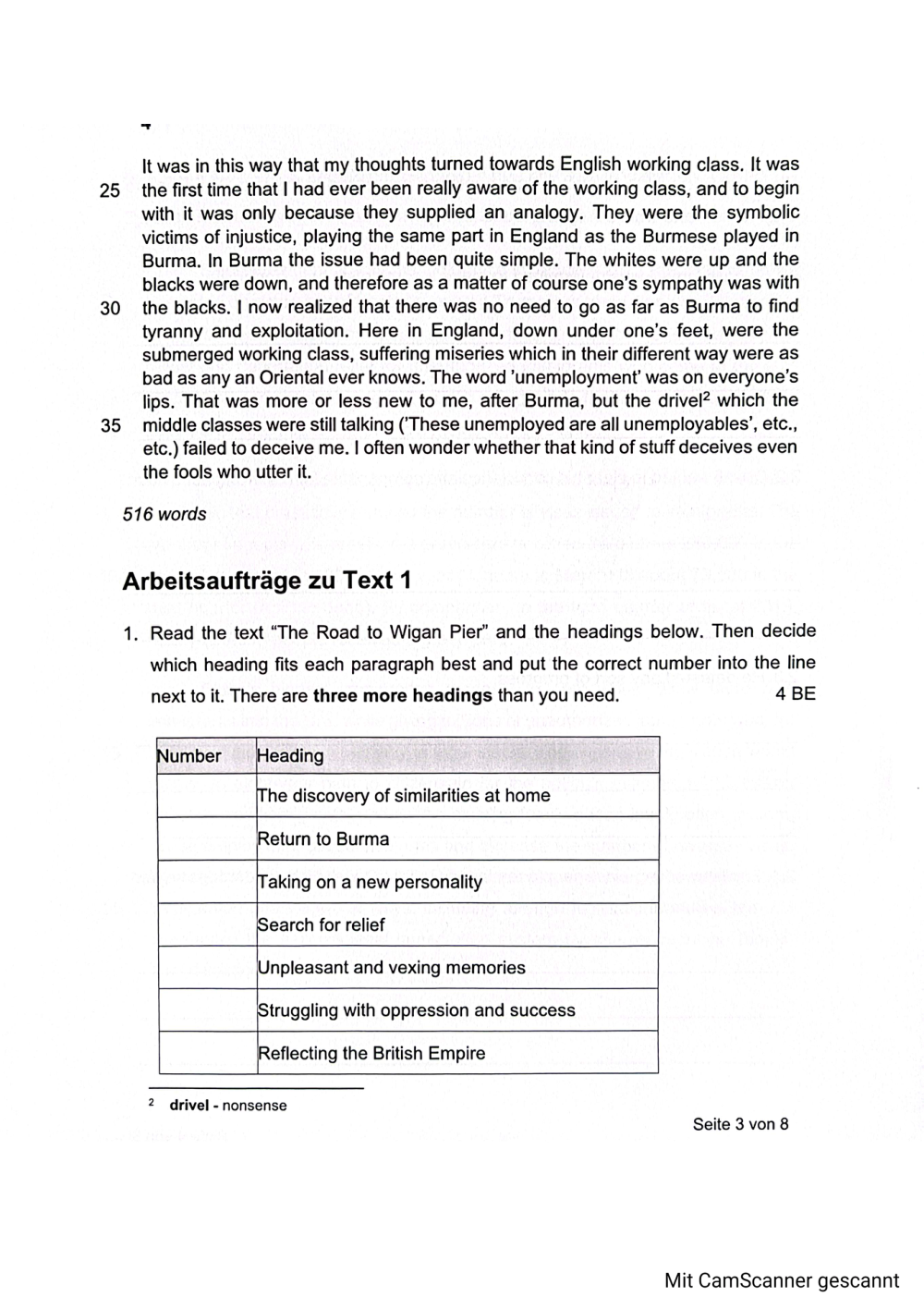 Documento da prova: Reading Comprehension - 2023