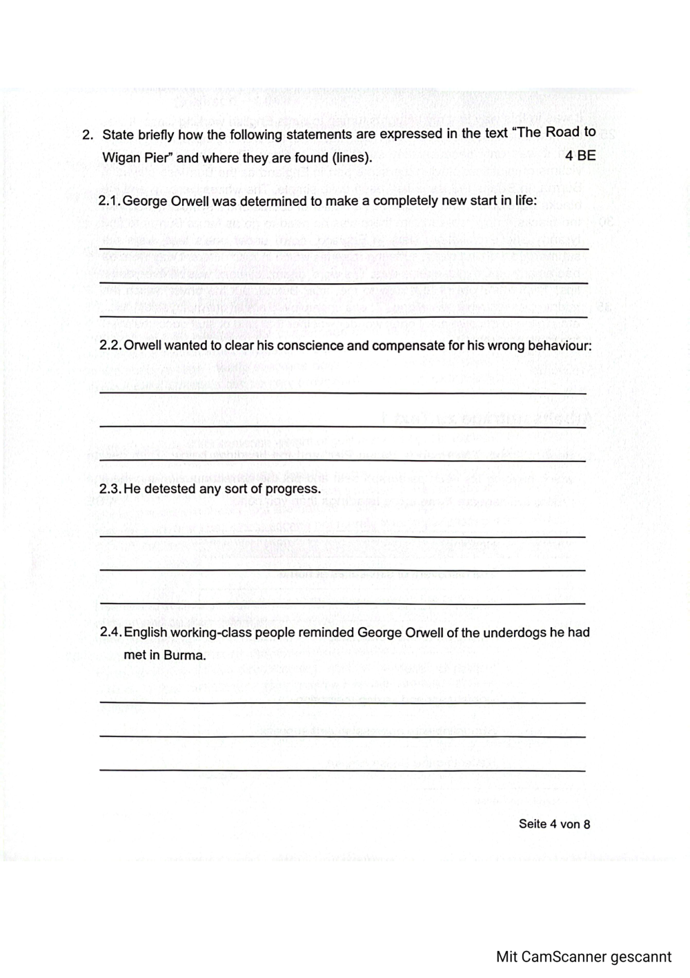 Documento da prova: Reading Comprehension - 2023