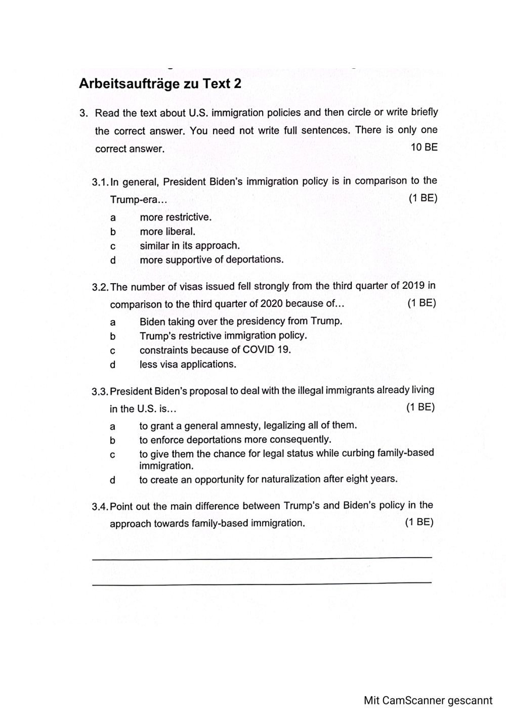 Documento da prova: Reading Comprehension - 2023