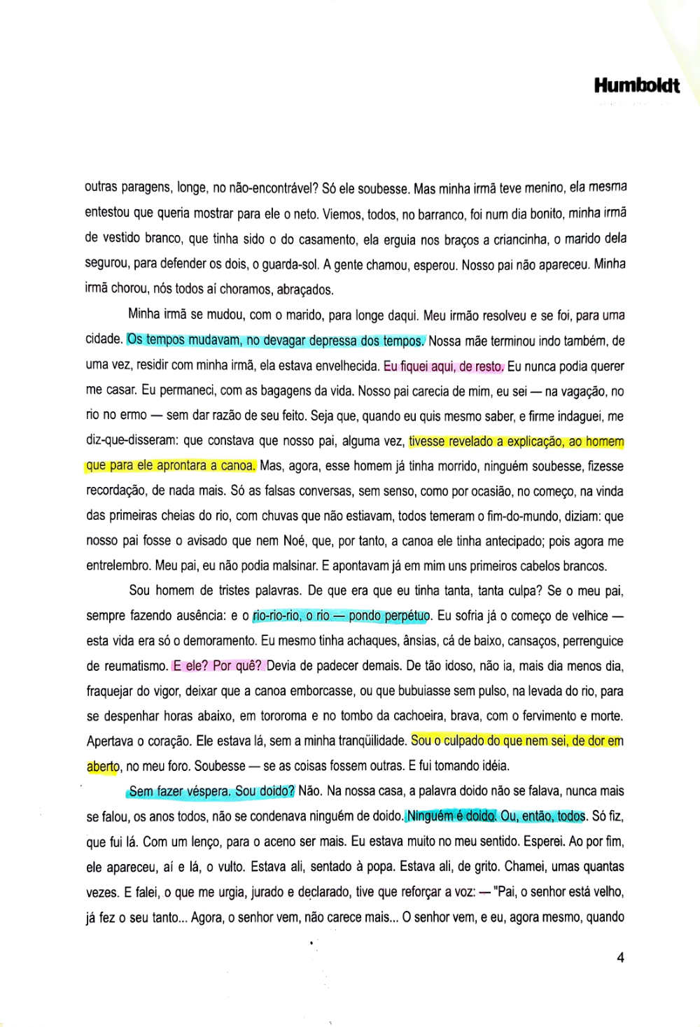 Documento da prova: Primeiras Estórias (Guimarães Rosa) - P2 Q3 131B