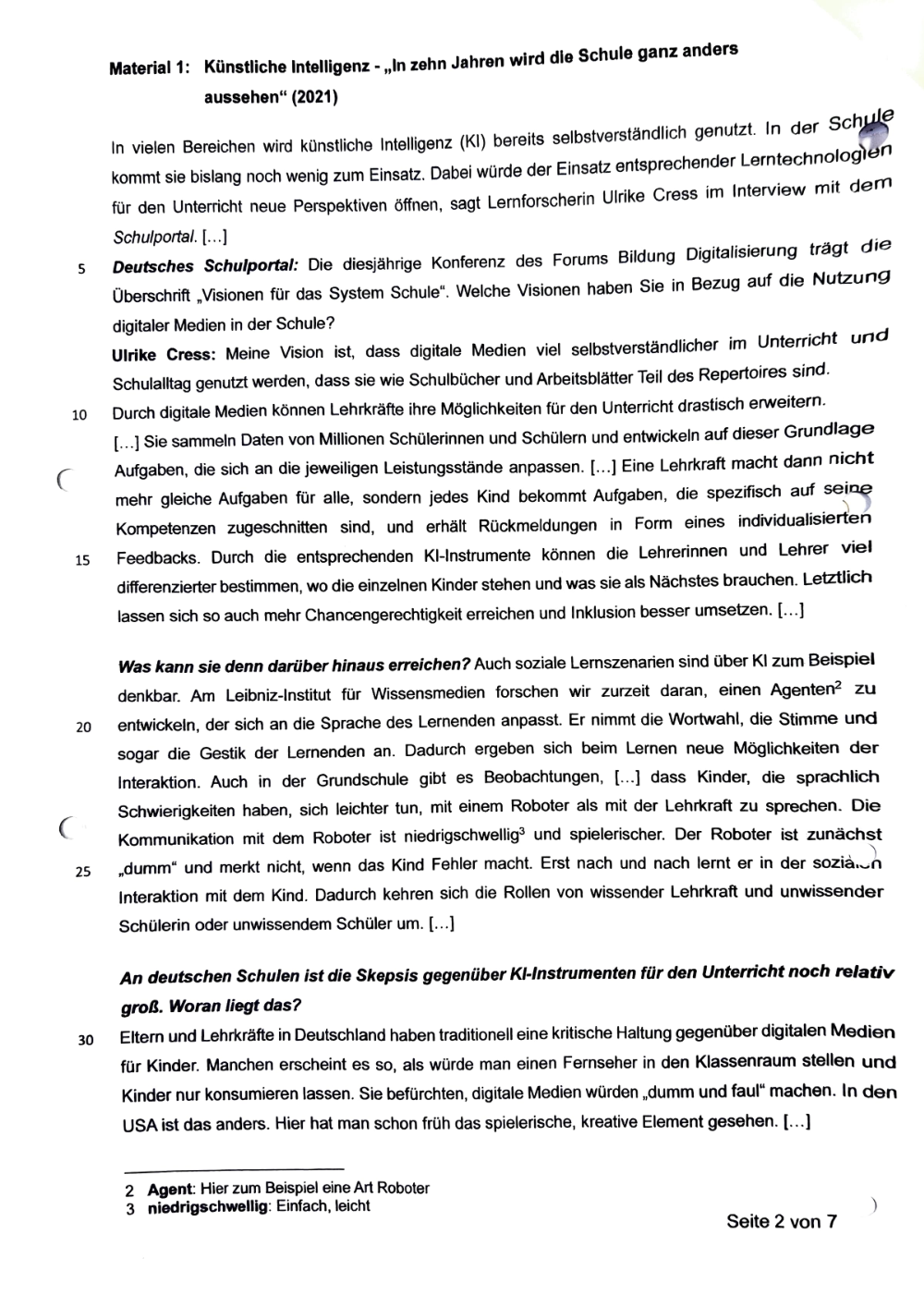 Documento da prova: VORABITUR 2025 - MGS
