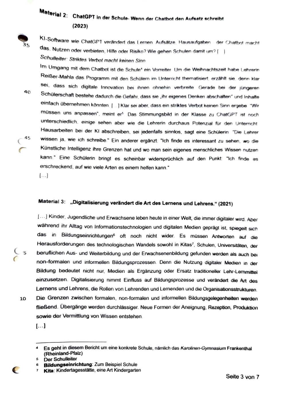 Documento da prova: VORABITUR 2025 - MGS