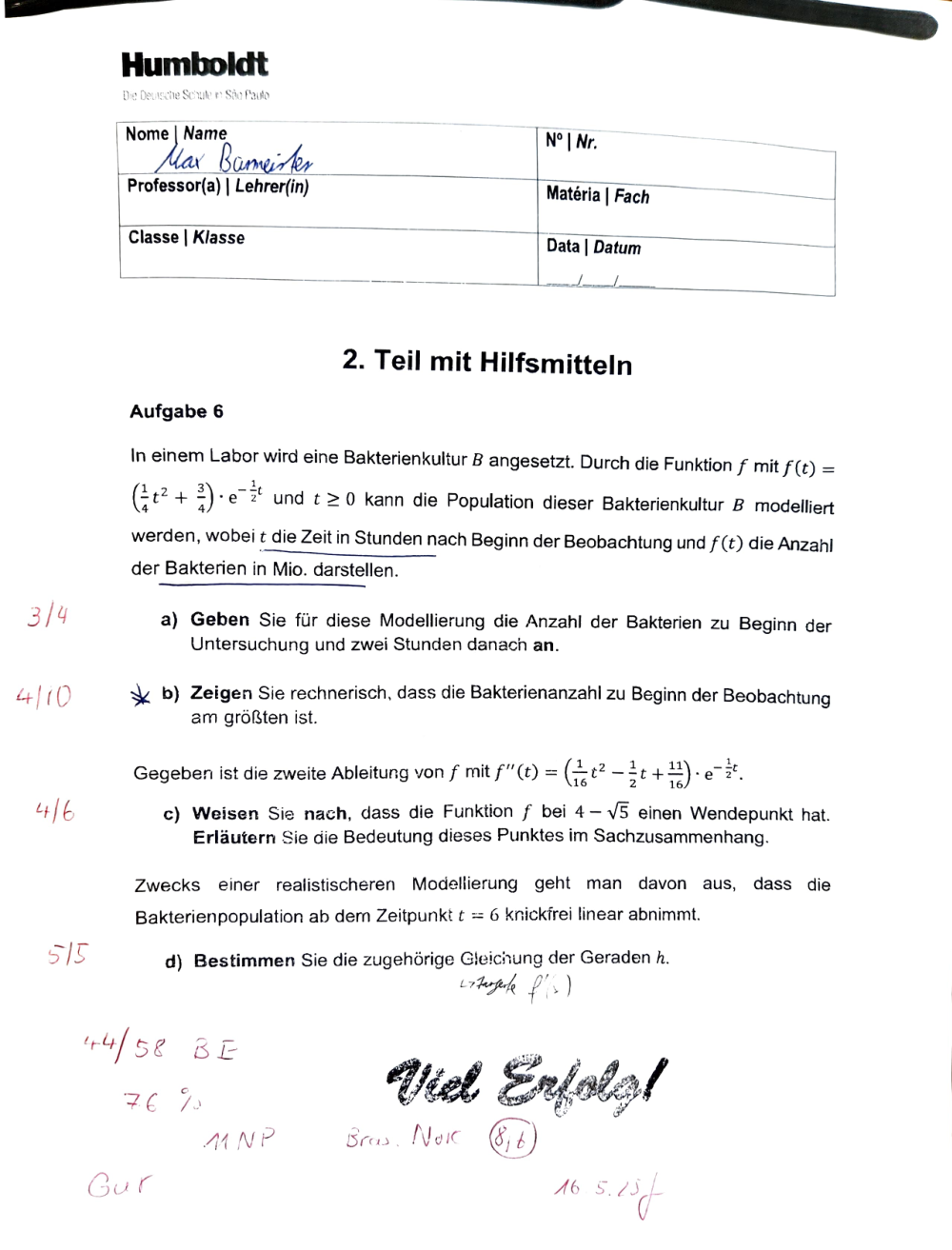 Documento da prova: Analysis - P2 Q1 123B 2025