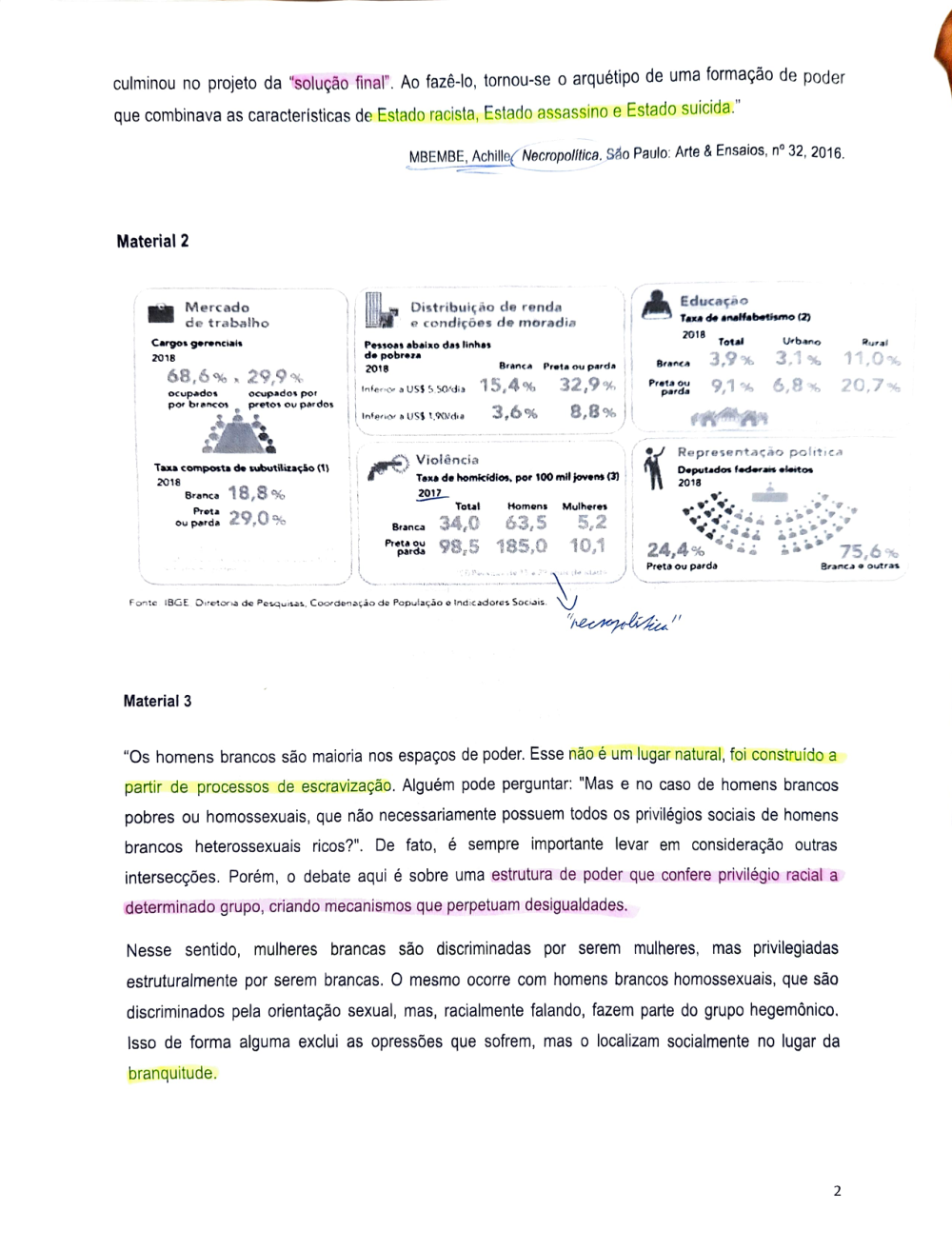 Documento da prova: Pequeno Manual Antirracista (Djamila Ribeiro) - 123B 2025