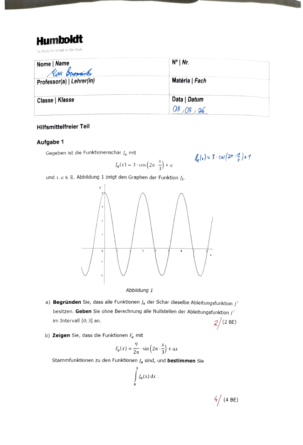 Primeira página de Analysis + Analytische Geometrie - P2 Q3 131B