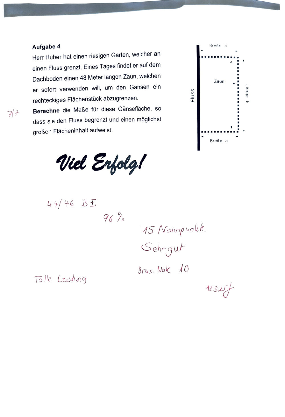 Documento da prova: Analysys - Mathe P1 123B 2025