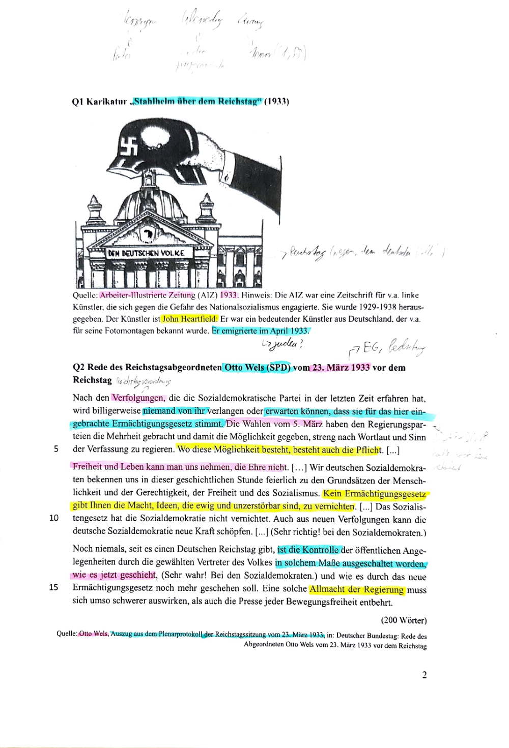 Documento da prova: Nationalsozialismus - Q3 131B