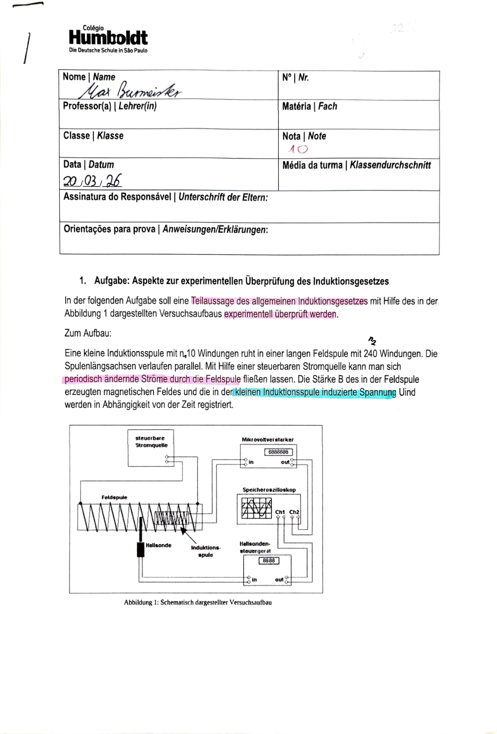 Primeira página de Induktion - Q3 131B