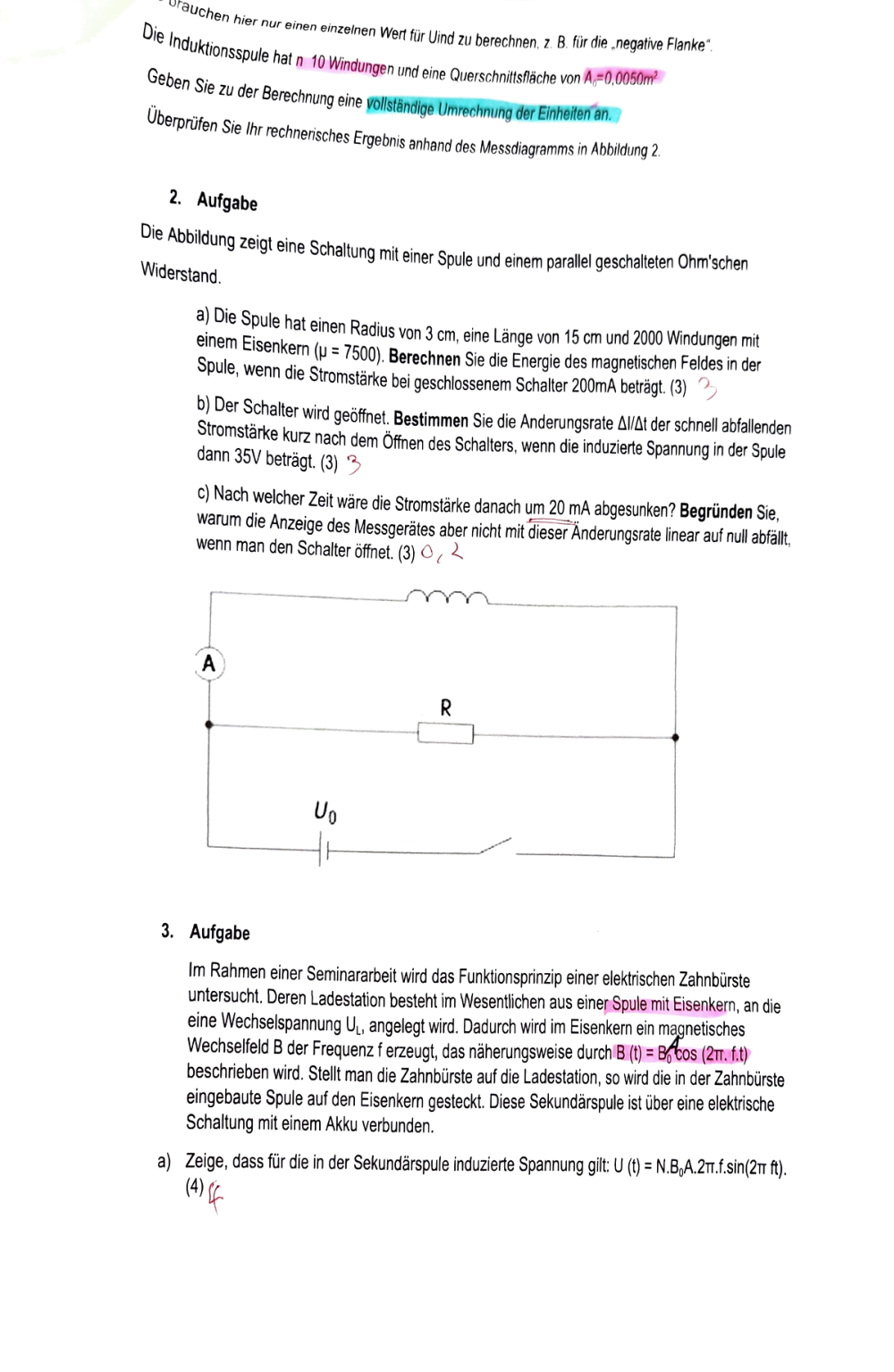 Documento da prova: Induktion - Q3 131B