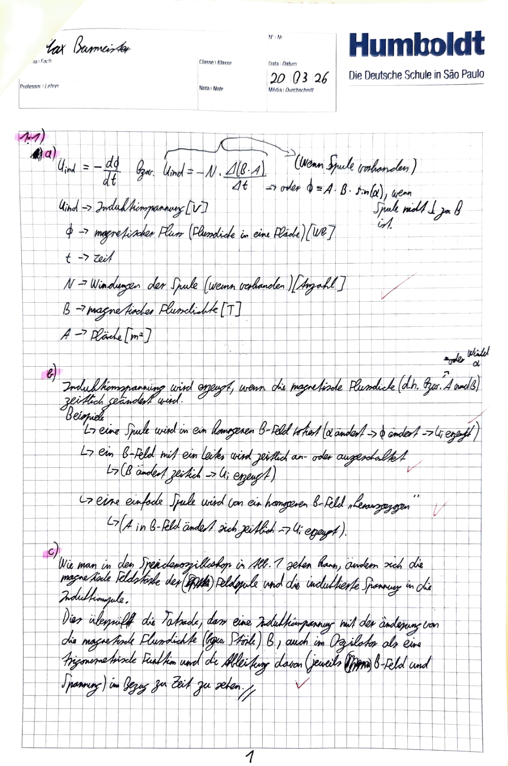 Documento da prova: Induktion - Q3 131B
