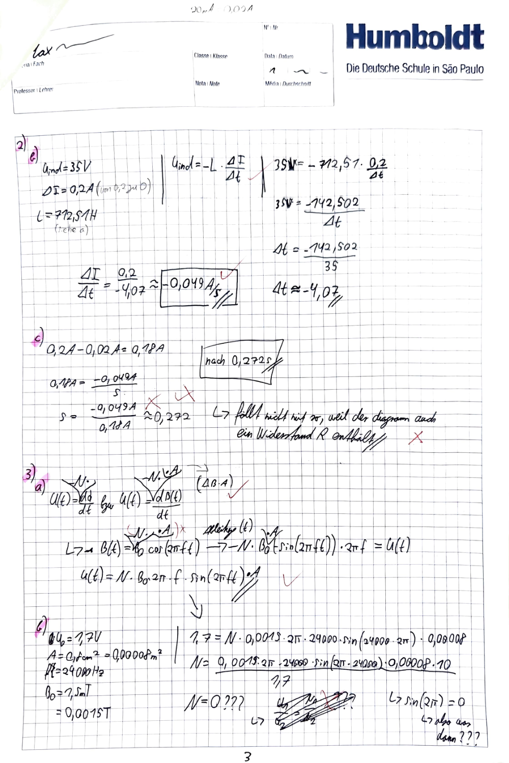 Documento da prova: Induktion - Q3 131B